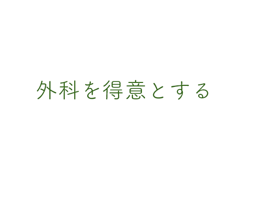 外科を得意とする